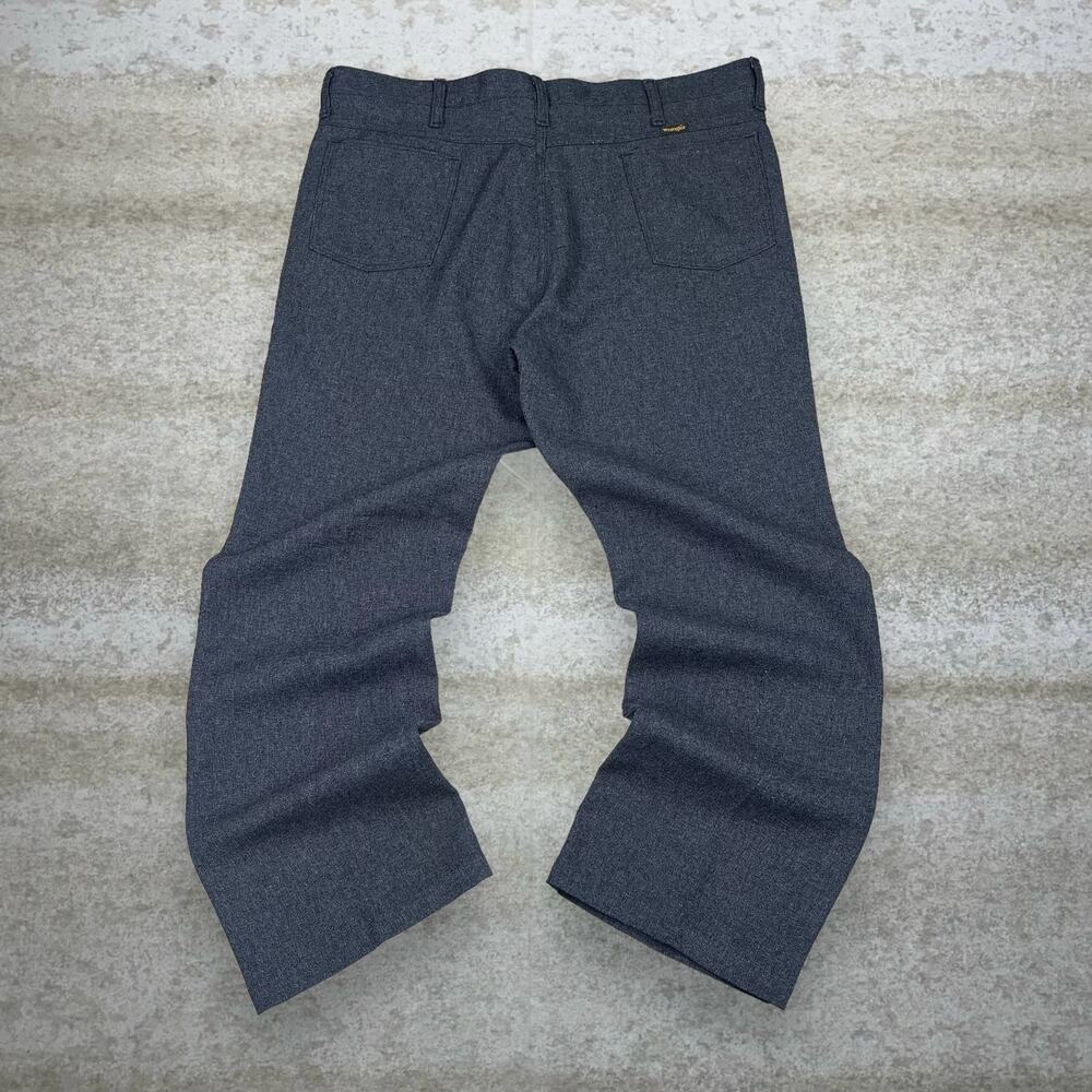 Vintage 90s Wrangler Dress Pants 40x30 Bootcut Relaxed Fit Iron Grey Polyester